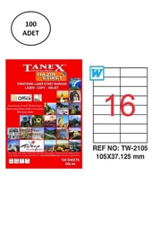 Tanex Tw-2105 Lazer Etiket 105X37 Mm 100 Lü - 1