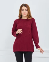 Kadın Triko Kışlık Orta Yaş Günlük Anne Bluz Kazak - 9