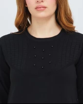 Kadın Triko Kışlık Orta Yaş Günlük Anne Bluz Kazak - 2