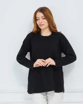 Kadın Triko Kışlık Orta Yaş Günlük Anne Bluz Kazak - 3