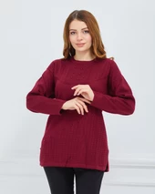 Kadın Triko Kışlık Orta Yaş Günlük Anne Bluz Kazak - 10