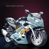 Canali Toys Sürtmeli Işıklı Sesli Kawasaki Motor 7732,Oyuncak Motor - 2