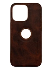 Hole Leather Case Kahverengi iPhone 11 - 1