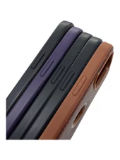 Hole Leather Case Füme iPhone 15 Pro Max - 2