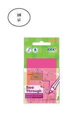 Gıpta Şeffaf Postit 76X51 Yarı Saydam Neon Pembe 50 Yaprak - 1