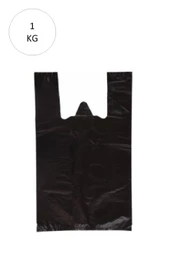 Siyah Atlet Poşet Büyük Boy 32x57 cm Takriben 72 Adet 1 Kg - 1