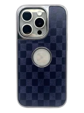 Hole Checkers Case Lacivert iPhone 15 Pro - 1