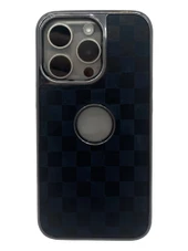 Hole Checkers Case Lacivert iPhone 15 Pro - 7