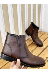 Muggo Men M027 Hakiki Deri Erkek Bot - 5