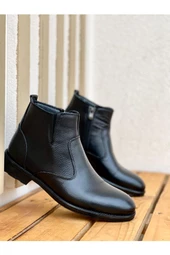 Muggo Men M027 Hakiki Deri Erkek Bot - 4