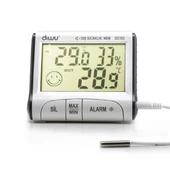 Diwu DC103 İç Dış Max-Min Prob Termometre Nem Ölçer 5 Yıl Garantili - 2