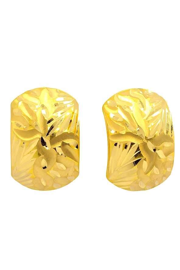 Cigold 22 Ayar Altın Taşsız Küpe OA-K2KÜP0325025713