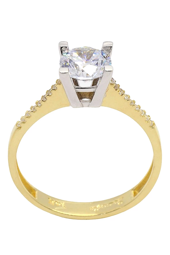 Cigold 14 Ayar Altın Tektaş Yüzük OA-16K2YZK0237015933 - 2