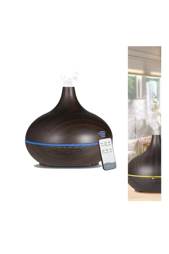 Aroma Difüzör Gece Işığı 7 Led Nemlendirici Kumandalı Buhar Makinesi 550ML. - 8