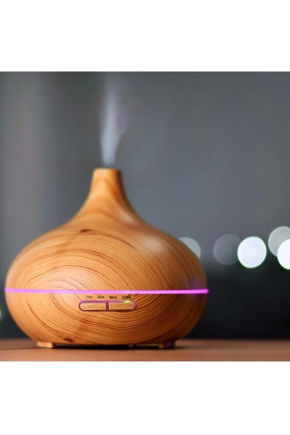 Aroma Difüzör Gece Işığı 7 Led Nemlendirici Kumandalı Buhar Makinesi 550ML. - 5