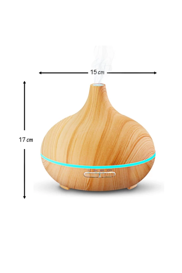 Aroma Difüzör Gece Işığı 7 Led Nemlendirici Kumandalı Buhar Makinesi 550ML. - 4