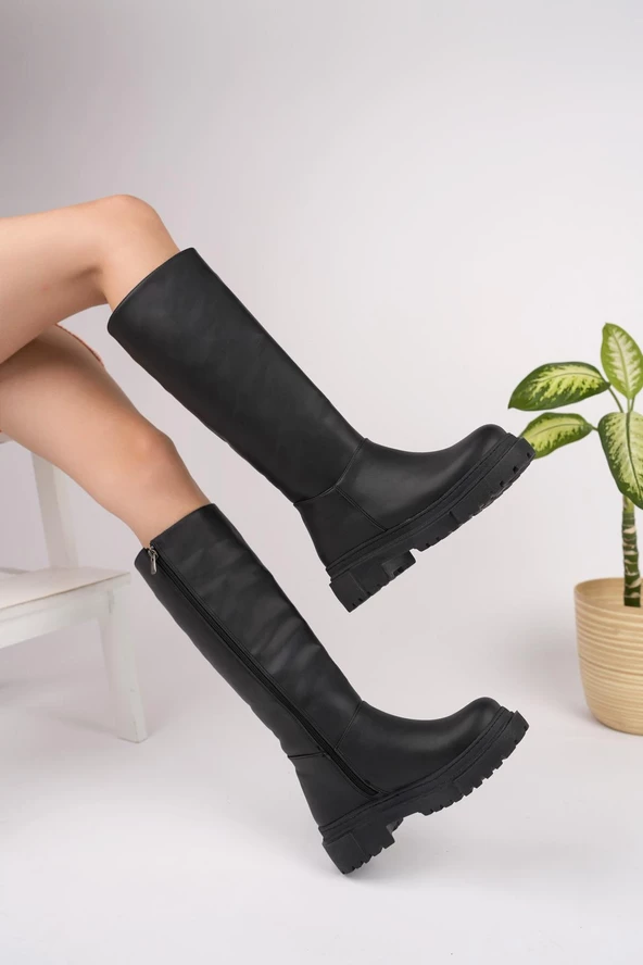 Muggo BERY Kadın Kalın Taban Çizme - 10