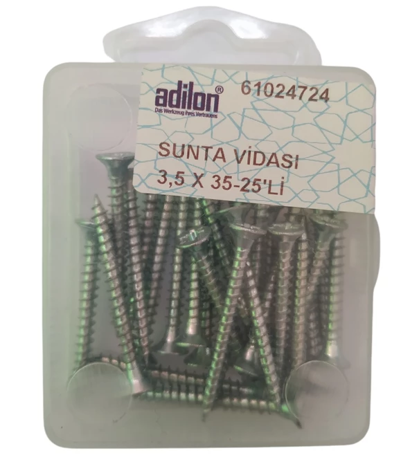 ADİLON SUNTA VİDASI 3,5 X 035 25'Lİ - 2