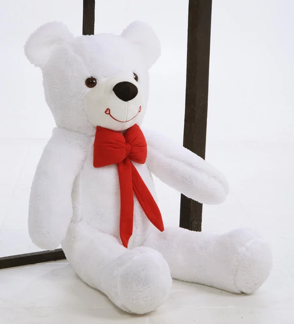 Papyonlu 95 cm  Sevimli Peluş Şaşkın Ayı - Sevgiliye En Özel HEDİYE - 2