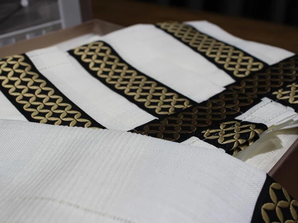 Bera Nakışlı Keten A.Servisli Masa Örtüsü Takımı 14 Parça - Resim 11