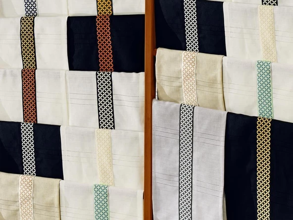 Bera Nakışlı Keten A.Servisli Masa Örtüsü Takımı 14 Parça - Resim 4