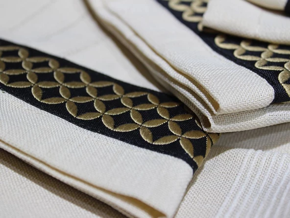 Bera Nakışlı Keten A.Servisli Masa Örtüsü Takımı 14 Parça - Resim 8