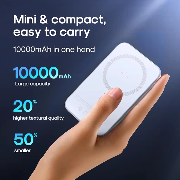 Joyroom JR-W020 Magsafe Powerbank Kablosuz Şarj Cihazı10000 mAh - 8