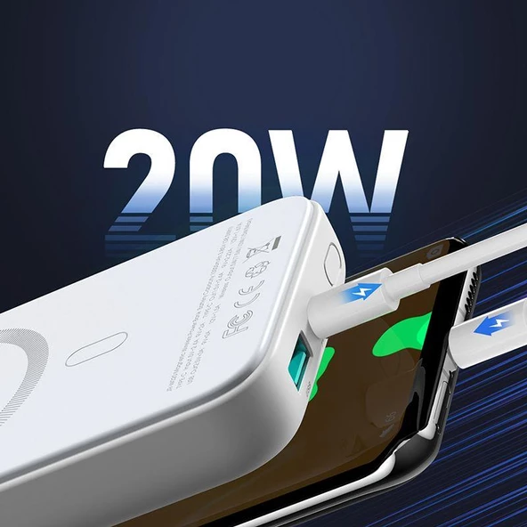 Joyroom JR-W020 Magsafe Powerbank Kablosuz Şarj Cihazı10000 mAh - 4