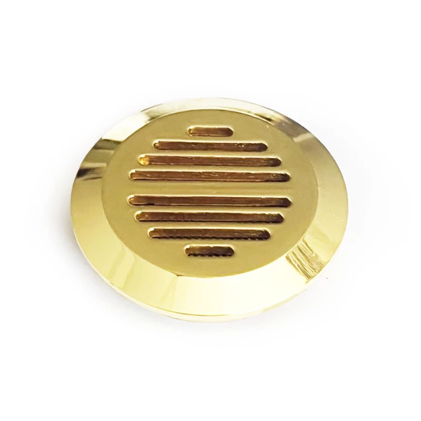 Humidor Puro Kutusu Nemlendirici Haznesi Yuvarlak Metal Sarı 37mm - 3