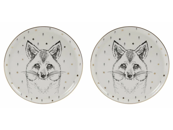 Porland Forest Fox Düz Tabak 20cm 2li