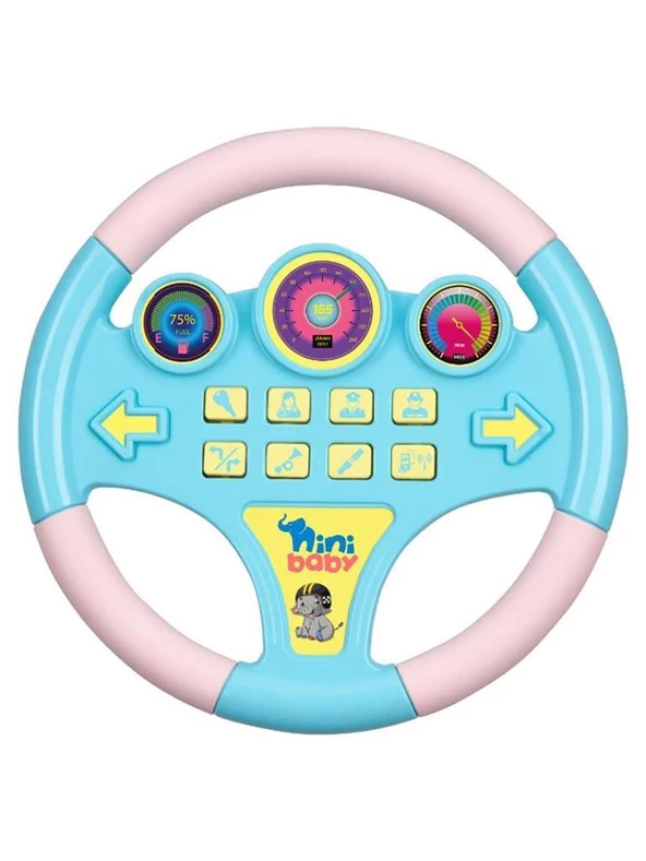 Erdem Oyuncak Nini Baby Direksiyon Eğitici Sesli Müzikli 21*21 cm 8 Tuşlu Oyuncak Direksiyon - 9