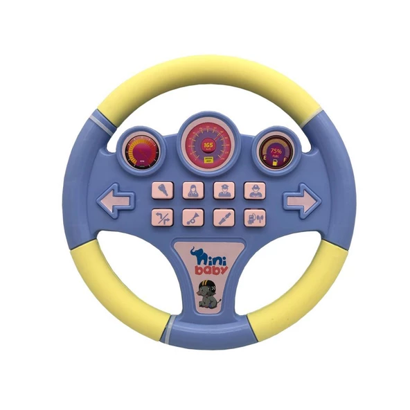 Erdem Oyuncak Nini Baby Direksiyon Eğitici Sesli Müzikli 21*21 cm 8 Tuşlu Oyuncak Direksiyon - 8