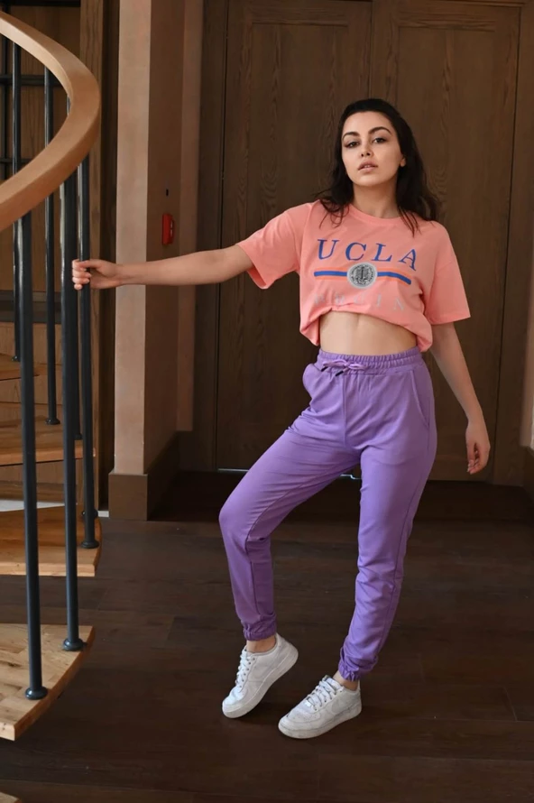 Kadın Desenli Eşofman Takımı 3349-22 - 7