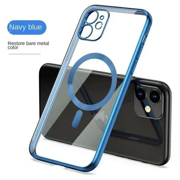 İphone 12 Magsafe Uyumlu Parlak Lazer Telefon Kılıfı - 3