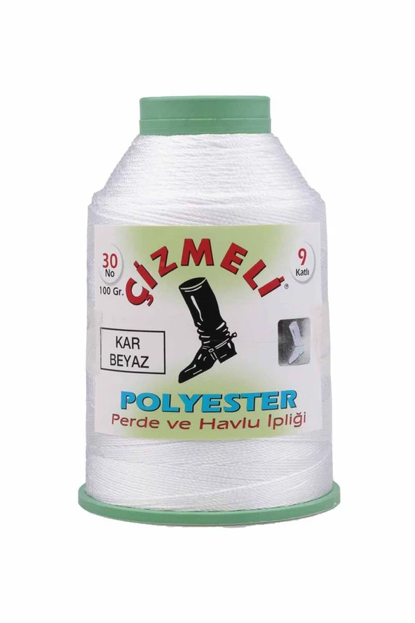 ÇİZMELİ *  Çizmeli Perde ve Havlu İpi 30 No 100 gr | Kar Beyaz   ÇİZMELİ JİBOWE orjinal ürünler satıcısı - 1