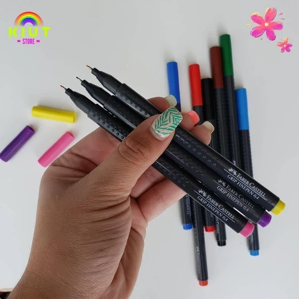 Faber-Castell Grip Finepen Fineliner 0.4 Keçe Uçlu Kalem - 5
