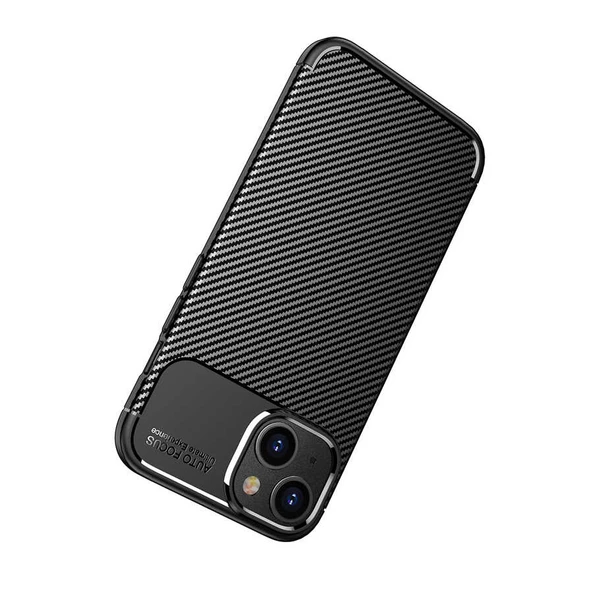 Vendas iPhone 14 Max (14 Max Uyumlu) Deep Dizayn Auto Focus Tasarımlı Karbon Dizayn Kılıf + Cam Ekran Koruyucu - 5