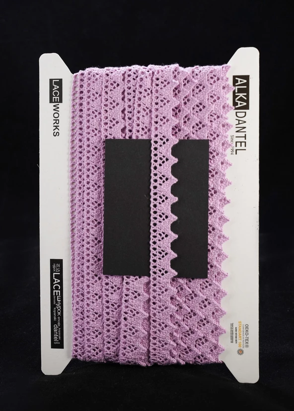 ALKA DANTEL MERSERİZE KOPANAKİ 10 METRE 901 MERSERİZE LAVANTA