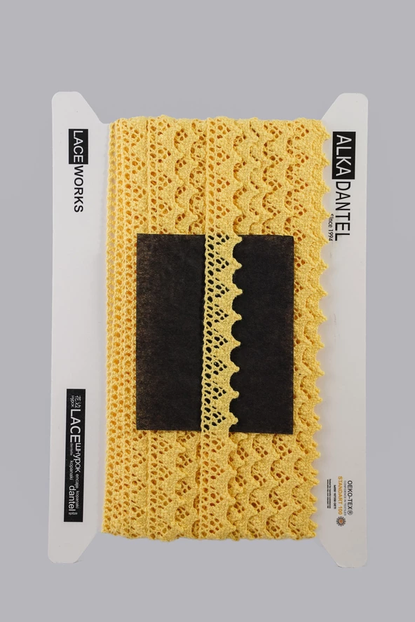 ALKA DANTEL MERSERİZE KOPANAKİ 10 METRE 901 MERSERİZE YELLOW