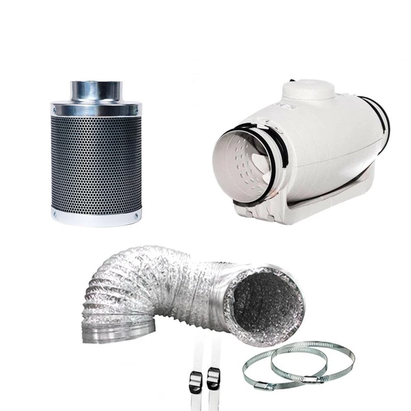 467 m3 Udwells Karbon Filtre Sessiz Fan Set - 1