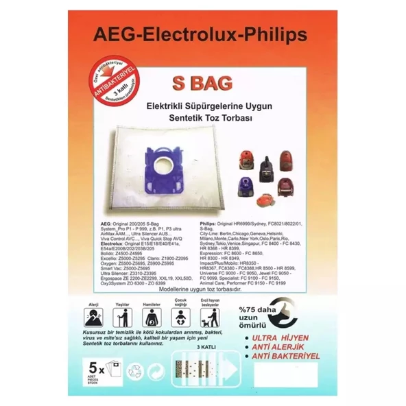 AEG AAM 6105 AirMax Sentetik Toz Torbası - Resim 3