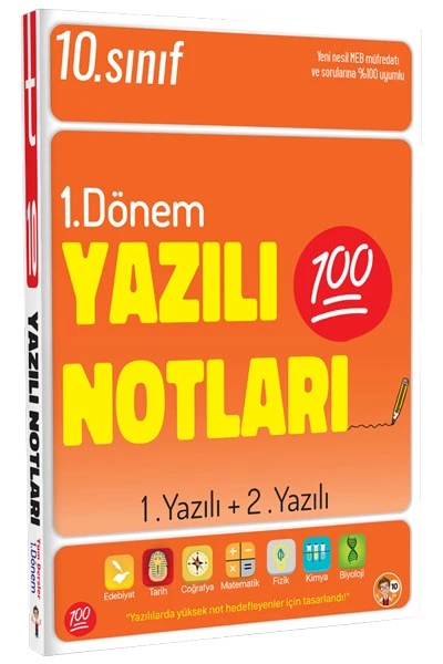 10. Sınıf Yazılı Notları 1. ve 2.  Dönem 1 ve 2. Yazılı - Tonguç Yayınları - 3