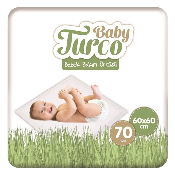 Baby Turco Bebek Bakım Örtüsü 60x60 cm 7x10 70 Adet