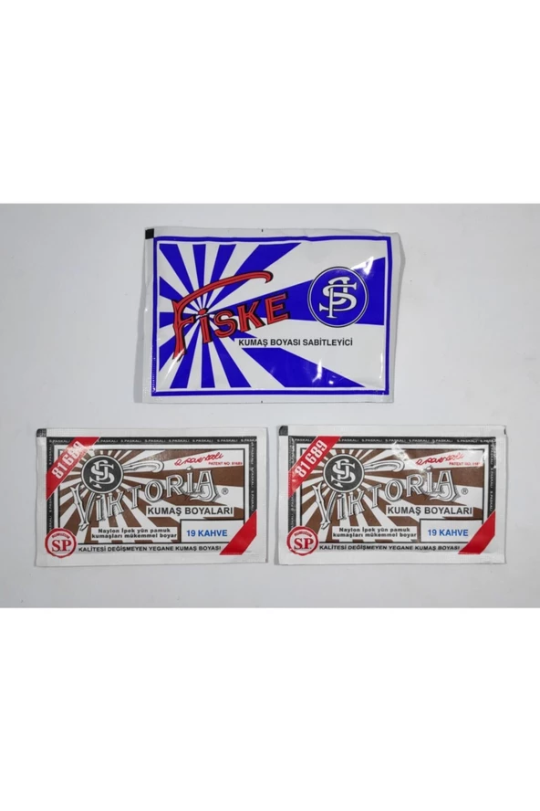 No19 Kumaş Boyası Kahverengi (2 ADET) Boya Sabitleyici Fiske ürün görseli 1