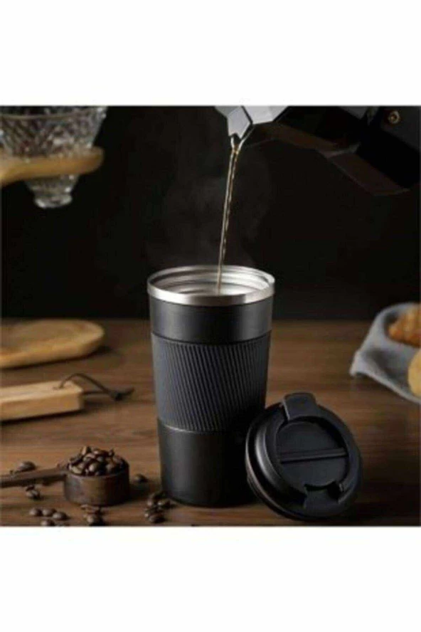 Kişiye Özel Çift Katmanlı Paslanmaz Çelik 500 Ml Kupa Araç Kahve Çay Termos Bardak -1549 - 3