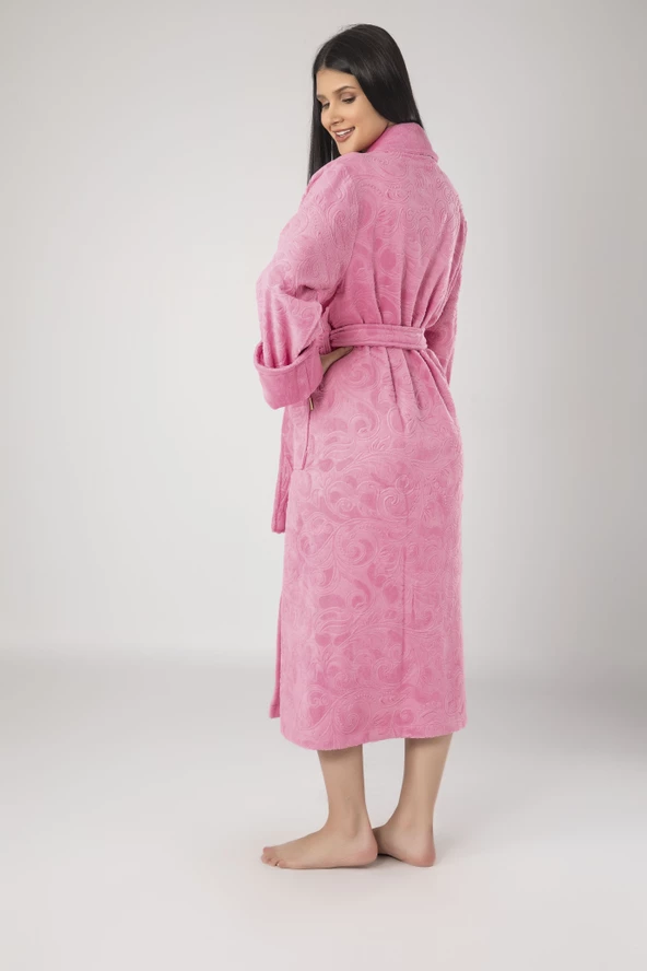 Nuşa Jakarlı Bambo Cotton Bayan Bornozu - 2