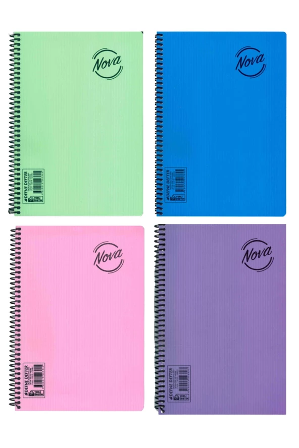 72 Yaprak Kareli Defter Orta Boy Spiralli  Plastik Kapak 1 Adet - 2