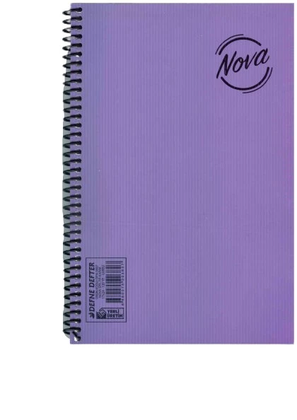 72 Yaprak Kareli Defter Orta Boy Spiralli  Plastik Kapak 1 Adet - 5