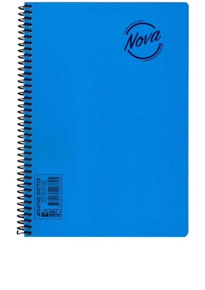 72 Yaprak Kareli Defter Orta Boy Spiralli  Plastik Kapak 1 Adet - 4