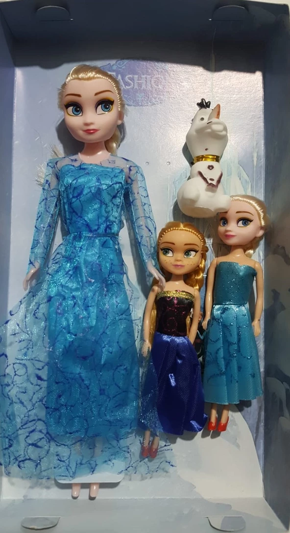 Karlar Ülkesi Elsa VE mini Anna-Elsa  Olaflı Şarkı Söyleyen Oyuncak Bebek 27.5 Cm els